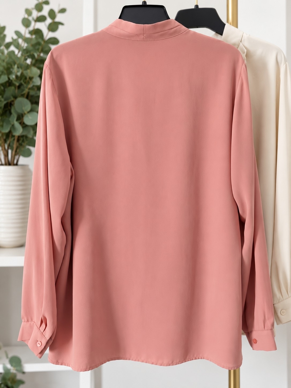 JNY Jones New York Women’s Dusty Rose Long Sleeve Blouse – Size XL - Picture 3 of 10